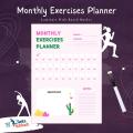 Planner for Monthly Exercises For Girls A4 Size Laminate with board marker Organize Your GYM Schedule. 