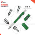 Stylus Pen, 7-in-1 Multi-Tool Pen Touchscreen Stylus, Ballpoint Pen, Ruler, Level, Phillips Screwdriver and Flathead. 