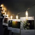 LED Photo Clip String Lights 5M 10/20 Clips 5v AA Battery and USB Warm White LEDs Operated Fairy Bedroom Home Decoration for Hanging Photos. 