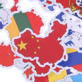 50Pcs National flags stickers DIY scrapbook suitcase laptop country map sticker. 