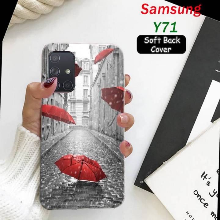 Samsung A71 Back Cover Case - Rain Soft Case Cover