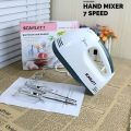 Electric Hand Mixer - Hand Beater - Automatic Cream Hand Blender - 7 Speed Hand Mixer - Cake Baking Blender - Genuine Kitchen Accessories - Whisk Egg Beater - Coffee Whisker - High Quality Egg Beater. 