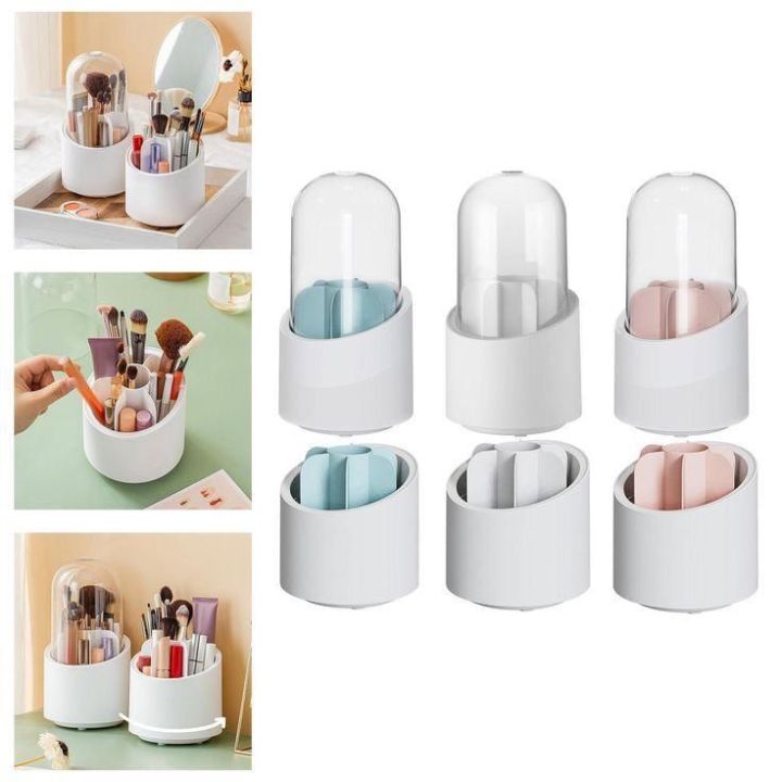 SJR%20Collections%20Makeup%20Brush%20Holder,%20360%C2%B0%20Rotating%20Makeup%20Organizer%20With%20Clear%20Cover,%20Cosmetics%20Storage%20Display%20Case%20With%207%20Compartments%20-%20Image%205
