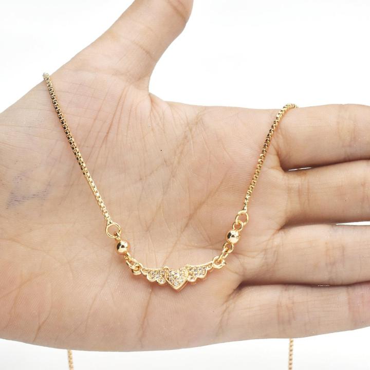 golden color phinestone Pendant long chain necklaces