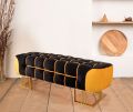 3 Seater Luxury sofa sitting Stool With Metal Stand- 3 seater Pouf Stool-Luxury Ottoman Stool. 
