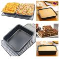 9x9 Inch Non-Stick Square Loaf Pan, Cake Pan, Nonstick Bakeware High-Grade Carbon Steel Toast Mold Baking Tray for Cakes, Bread, Pizza Brownies and Bread Mold - Hard Metal - 1Pcs. 