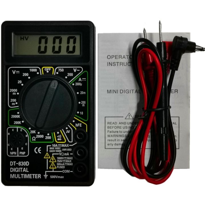 Small Automatic Range of Digital Multimeter DT-830D Series Digital Display High Precision Anti-Burning Temperature Measuring Multimeter