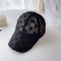 Small fresh Korean temperament children's hat girl embroidered lace flower cap, baseball cap, mesh visor. 
