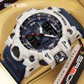 Sanda Military Industry Quality Trend Waterproof and Anti drop Multifunctional Outdoor Sports Watch SD6126-11. 