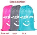 Nylon Laundry Bag, Travel Storage Pouch Washable Dirty Clothes Organizer Wash Drawstring Bag. 