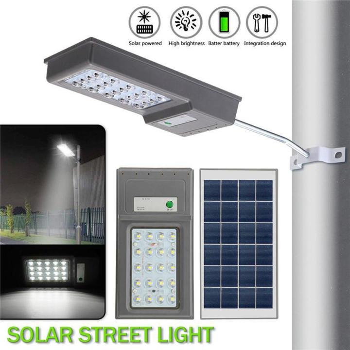 10W LED Solar Sensor Street Light + Light Pole Waterproof IP65 Solar Sensor Street Light for Street Garden Driveway Walkway 3 Modes