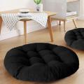 Premium Round Shape Velvet Floor Cushions - Set of 2 Pcs – Ball Fiber Filled Round Floor Cushions Couch Floor Sitting Cushion Floor Seating Cushions. 