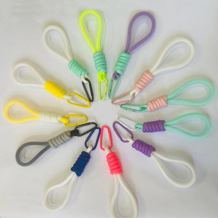 Adjustable Lanyard Strap Patterned Keychain Holder Hanging Trousers Keychain Fluorescent Keychain Lanyard Colorful Bag Lanyard