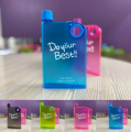 Do Your Best 350ml 13OZ Flat Slim Water Bottle Drinkware, A5 Memo Paper Bottle Flat Portable Notebook Water Bottle BPA Free for School Activity Outdoor Sports. 