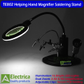 TE802 LED Helping Hand Soldering Stand with 2.5X 4X Optical Magnifier for PCB Repair TE-802 by Electrica. 