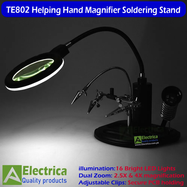 TE802%20LED%20Helping%20Hand%20Soldering%20Stand%20with%202.5X%204X%20Optical%20Magnifier%20for%20PCB%20Repair%20TE-802%20by%20Electrica%20-%20Image%206