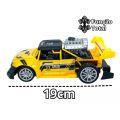 Rc Smoke Car With Lights and music for kids - Yellow. 