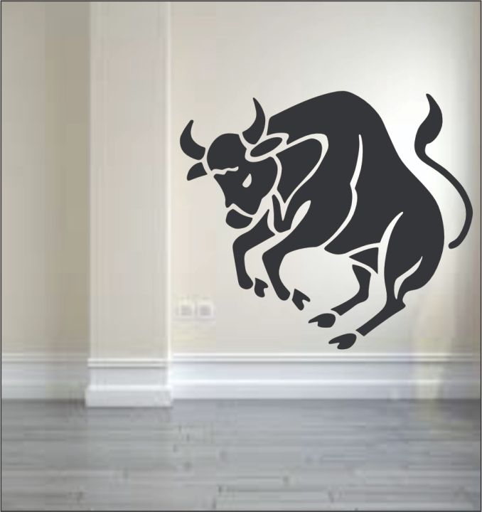 Sticker signe astrologique,Taurus Bull animal - Bull clip art elegant decor