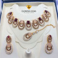 New Fancy Bridal Jewellery Set For Girls / Women - Bridal Necklace - Drop Earrings Pair And Tika Jewellery Set. 