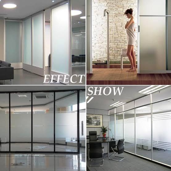 2Pc Frosted Window Film,Bathroom Office Privacy Glass Sticker,DIY Decorative Smart Film Static Cling,No Glue Removable 40 X 100cm
