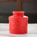 Glossy Finish Butter Bell Crock Durable with Lid Handmade Butter Holder Thicken Big Capacity Ceramic Butter Dish Kitchen. 