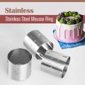 BRADOO-6 Pieces Round Biscuit Cutter Stainless Steel Mousse Ring Mini Circle Cookie Cutters Frying Egg Rings Baking Tool. 