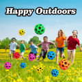 Useful Hole Ball Soft Bouncy Ball Anti Fall Moon Shape PU Extreme High Bouncing Ball for Kids Children Outdoor Games Sports Toys Pizazzazz. 
