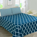 Bedsheet Flat Sheet Soft Microfiber Fabric Polycotton Printed Bed Sheet With Pillow Cover. 