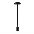 E27 Lamp Base Socket Ceiling Pendant Light Lamp Holder Black Lamp Bases Hanging Light Fitting Decor,  For Home, Office, TV Lounge, Bed Room, Led Light, Led Bulb, Filament Bulb (BULB NOT INCLUDED). 