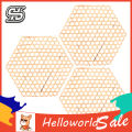 Bamboo Steaming Mat Washable Hexagonal Meal Mat Coaster Sushi Plate. 