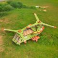 Airplane Assembly 3D Wooden Model - DIY Educational Development Puzzle Toy. 