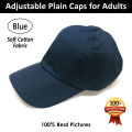 Best Quality Sports Caps for Men's Casual Wear Unisex Sun Hats for Adults with Adjustable Strap in Grey Blue and Black Plain Cotton Cap for Sports Fits 15 Years Plus Age. 