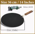 Tawa Non stick 12 inches 13 inches 14 inches Non Stick Tawa Wood Handle for Chapatti & Dossa Naan Bread  Nonstick fry Pan Roti Tava Non-Stick Cookware set Paratha Pan Baking Disk Wooden Handle Long Usage Durable Quality Tawa for Roti 30cm 32cm 34cm. 