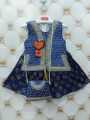 Baby Girl Fancy Dresses Silk Frock With Stone Work. 