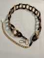 Beaded Belt with Gold Chain & Marble Bead for Women | Unique Style Belt For Girls | 28 Inches. 