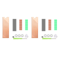 QUANBU 2X M.2 NVMe SSD Heat Sink 0.8mm for M2 2280 Solid State Hard Disk Copper Heatsink with Thermal Pad Laptop SSD Radiator. 