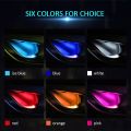 4PCS LED Ambient Light Car Inner Bowl Light Interior Armrest Lights Door Handle Lights Handrail Lights Decorative Lamp Car Light. 