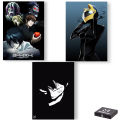Black theme Anime Poster for home decor Painting Wall Stickers. 