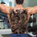【Good-Love Store】dragon wolf lion temporary tattoos men back tattoo body art y waterproof fake sticker big water transfer. 