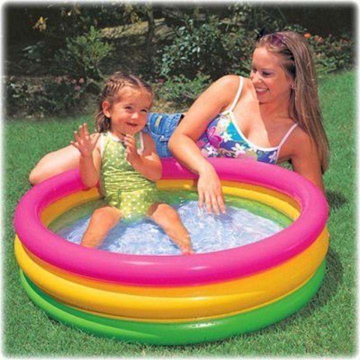 Sunset Glow Baby Pool 57107 INTEX Small Swimming Pool Kids Round Inflatable Play Pool Baby Pool Swiming Pool For Kids