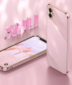 For Samsung Galaxy A06 Back Cover Luxury 6D Plating Shiny Stylish Phone Case Square Frame Soft Silicone Protective Cases Pouch for Girls Women. 