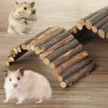 Hamster Ladder Arch Bridge Stable Wood Multifunctional Pet Shelter Cage Toy for Parrot. 