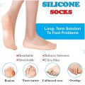 Smiling Foot Anti Crack Full Length Silicone Protector Moisturizing Socks Silicone Socks Smiling Foot For Relaxation Protector Moisturizing Socks Silicone Smiling Foot Silicone Boat Socks Foot Cover Crack Prevention Anti-heel Pain Protector. 