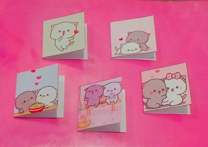 Mini cute greeting cards for friends ( 5x5 ) cm | Daraz.pk