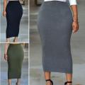 Muslim Thick Skirt Bodycon Slim High Waist Stretch Long Maxi Women Pencil Skirt. 