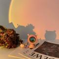 Sunset Light Portable Cute Romantic Lamp Projection Mini Table Lamps for Homes. 
