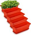 decoration Pack of 2 Plastic Kiari for plants and flower growing dia 17 x 8 inch, height 5.50 inch (SG-151). 