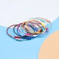 St.kunkka 10pcs/Pack Colorful Stainless Steel KeyChain Wire Keyrings For DIY Jewelry Making Supplies. 