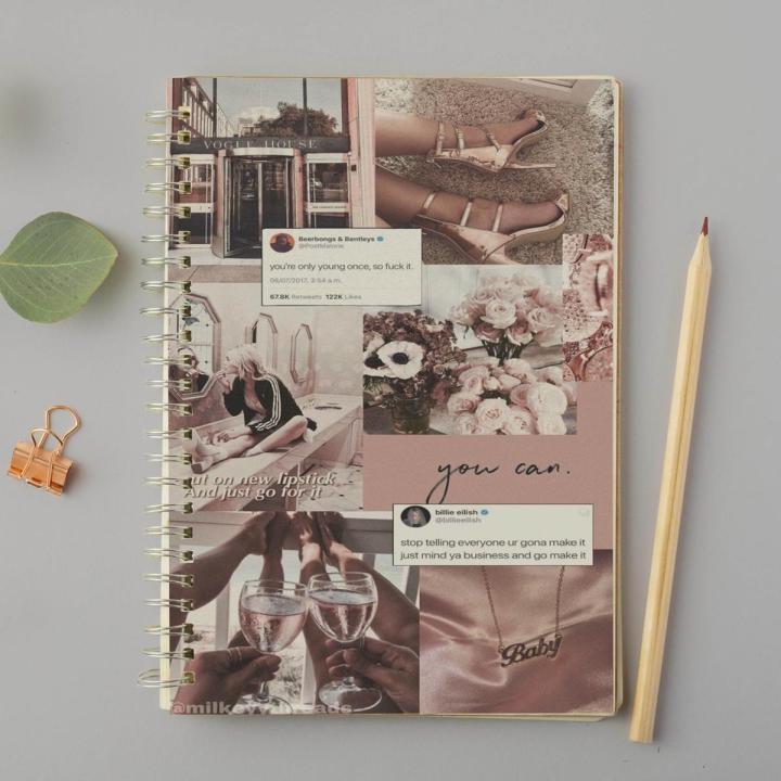 Aesthetic Pink-Spiral Notebook