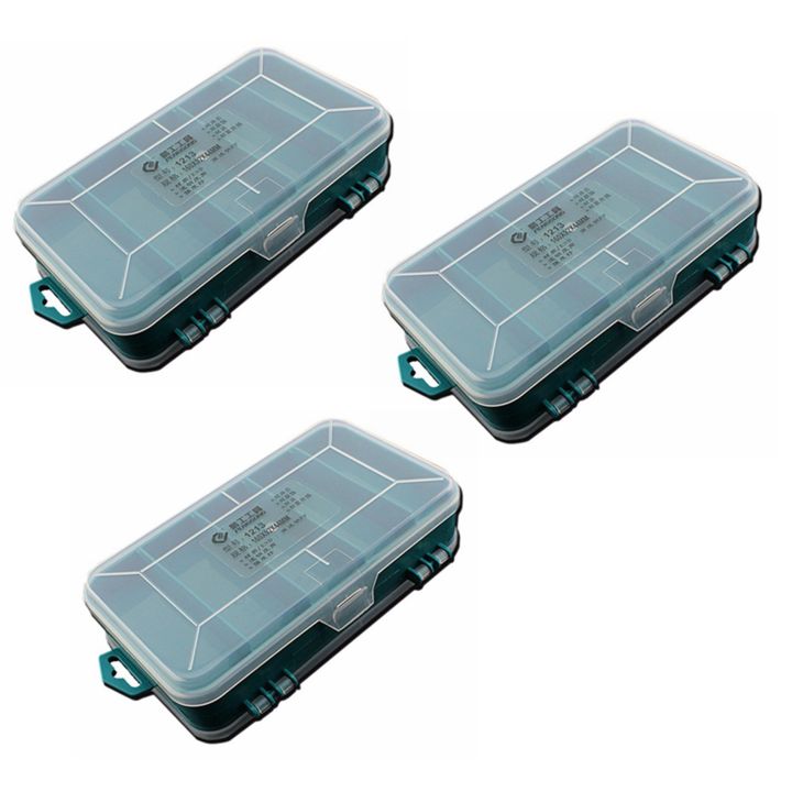 3X 13 Grids Tool Box Double-Side ToolBox Organizer Storage Box ...